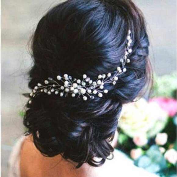 Wedding Headpieces Comb (Pearl/crystal/Transparent) Bridal Hairpiece - Picture 3 of 4